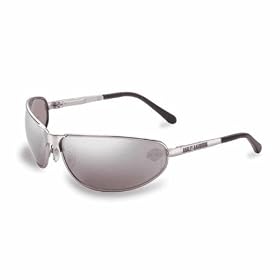 Harley Davidson Safety Glasses, HD500 Silver Frame Silver Mirror Lens