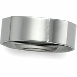14K White Gold Square Comfort Fit Band - 6mm - B000OXE0WM