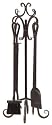Panacea 5-Piece Scroll Top Fireplace Tool Set