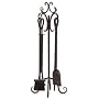 Panacea 5-Piece Scroll Top Fireplace Tool Set