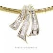 1/2 Carat Baguette Cut Diamond 14K Gold (Yellow) Slide Pendant (I3-I)