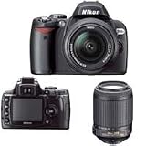 Nikon D40X 10.2 Megapixel Digital SLR Camera Two Lens Kit, with 18-55mm f/3.5-5.6G ED II AF-S DX & 55mm - 200mm f/4-5.6G ED AF-S DX VR (Vibration Reduction) - USA Warranty