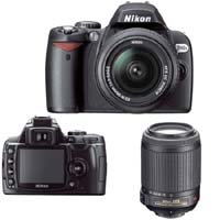 Nikon D40X 10.2 Megapixel Digital SLR Camera Two Lens Kit, with 18-55mm f/3.5-5.6G ED II AF-S DX & 55mm - 200mm f/4-5.6G ED AF-S DX VR (Vibration Reduction) - USA Warranty