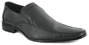 Business Class "Tron" Mens Slip On Formal Shoes - Black
