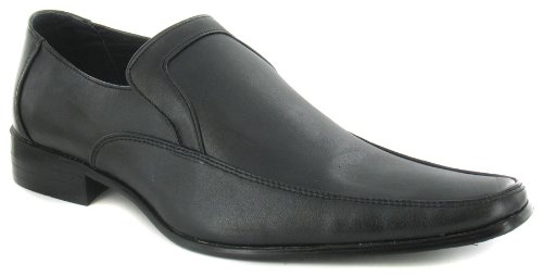 Business Class "Tron" Mens Slip On Formal Shoes - Black