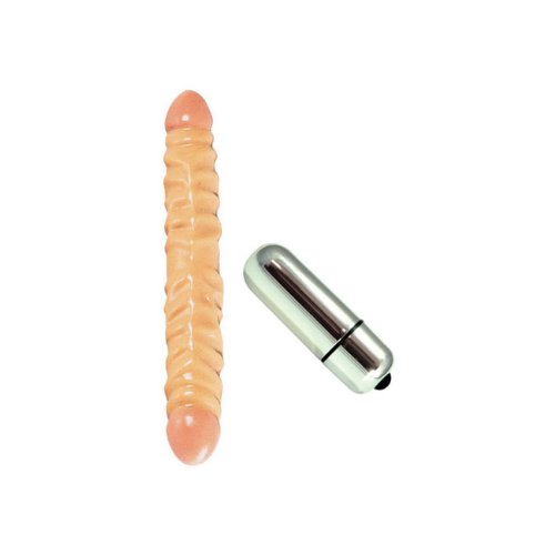 California Exotics / Swedish Erotica Ivory Duo 12 Veined Double Dng Dildo Dong Adult Sex Toy Kit