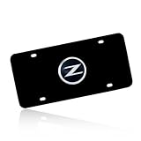 Nissan 350Z Z Emblem on Black Steel License Plate