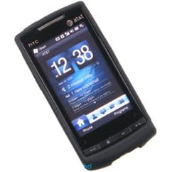 HTC Pure Black Rubber Feel Hard Case Cover w/Belt Clip