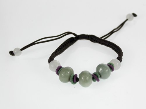 Jade Bracelets - Jade Bead w/ Brown Thread. * Free Shipping From Hawaii