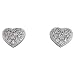 14k White Heart 0.47 Ct Diamond Earrings