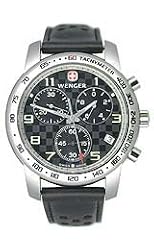 Wenger Men's 70805 Alpine Swiss Rallye Black Dial Black Leather Strap Watch