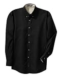 Port Authority - Peached Twill Shirt Black/ Stone-M