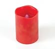 Pack of 6 Red Battery Operated Flameless LED Wax Christmas Pillar Candles 4"