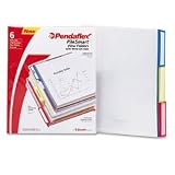 ESSELTE PENDAFLEX CORP. / ESS51055 / View Folders w/Tabs, Ltr, Poly, CLR/BL/GR/Purple/Red/YW, 6/pk / Sold as 1 PK