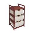 Badger Basket Company Three Drawer Hamper/Storage Unit in Cherry