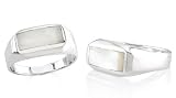 Genuine Mother of Pearl Ring Sterling Silver Unisex