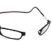 Graceful Full Frame Neck Hanging Magnetic Retractable Temple Reading Glasses +2.00 Optical Lens