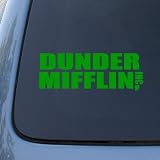 DUNDER MIFFLIN - The Office - Vinyl Car Decal Sticker #1911 | Vinyl Color: Green