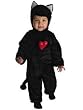 INFANT or TODDLER Blinking Heart Black Kitty Costume