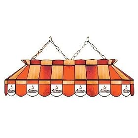 Houston Astros 40 STAINED GLASS POOL BILLIARD TABLE LAMP LIGHT