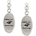 Stainless Steel Carolina Panthers Logo Dangle Earrings