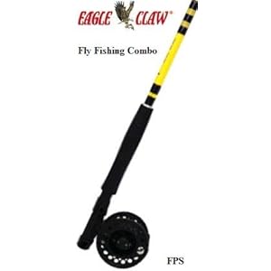 Eagle Claw 86" Fly Rod & Reel Mega Combo 7/8 - w/Creel & 55 Flies w/case!