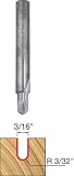 Freud 18-102 3/16-Inch Diameter Round Nose Router Bit with 1/4-Inch Shank