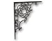Tools & Hardware : Black Shelf Brackets 6 7/8" x 9"