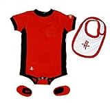 Houston Rockets Two Color Creeper with Bib and Booties