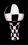 Modern Ceramic Art Set Sphere w/ Matching Pedestal Vase MC_SOCCER