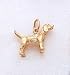 3 Dimensional Weimaraner Dog Charm In 14kt Gold