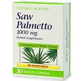 Saw Palmetto 1000 mg Softgel, by Natures Bounty - 30 Softgels