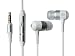 DBSound White High Fidelity Noise Cancelling Stereo Handsfree Earphones with Microphone and On/off button for Motorola CLIQ, CRUSH, DROID, Debut i856, VE440
