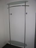 Wandgarderobe Garderobe 180 cm / Metall u. Glas 689413