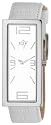 Joy By Joy JW523 Ladies Rectangulares Oversized Watch and Lustrous White Mother of Pearl Dial Genuine Leather Strap