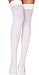 AM Landen®White Ladies' Thigh High/Over Knee High Solid Opaque Socks