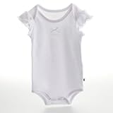 natubini Baby Body, wei&Atilde;� mit gerafften R&Atilde;&frac14;schen&Atilde;&curren;rmelchen, Kurzarm, Gr&Atilde;&para;&Atilde;�e 50/56