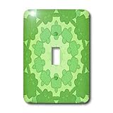 CherylsArt Kaleidoscope Patterns - Shamrocks Collage Kaleidoscope Pattern - Light Switch Covers - single toggle switch