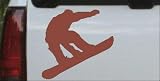 6in X 5.9in Brown -- Snowboarding Sports Car Window Wall Laptop Decal Sticker