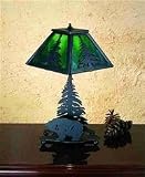 14H Grizzly Bear And Pine Accent Lamp Table Lamps