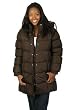 Women's Channel Quilted Puffer Jacket with Faux Fur Trim