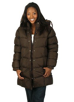 Women's Channel Quilted Puffer Jacket with Faux Fur Trim