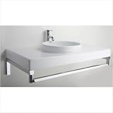 Bundle-61 Planet 85 Above Counter or Wall Mount Bathroom Sink with Towel Rod