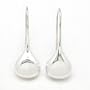 Classic Smooth Puffed Teardrop Sterling Silver Hook Earrings