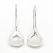 Classic Smooth Puffed Teardrop Sterling Silver Hook Earrings