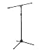 Gator Frameworks Standard Tripod Microphone Stand with Boom Arm, Adjustable Height, and Both 3/8