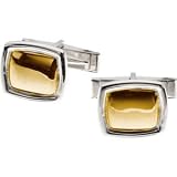 14.00X16.00 Mm Sterling Silver & 14K Yellow Gold Two Tone Cuff Link