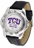 Texas Christian Horned Frogs Men's Sport Watch with Leather Band