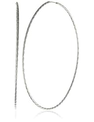 Jessica Simpson Silver Thin Hoop Earrings