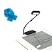 GTMax Black Dual LED Clip-On Reading Book Light for Amazon Kindle, Nook, Snoy EBook, E-Readers, Tablets, PDAs, Cell Phone with Cable Tie -in Dark Use